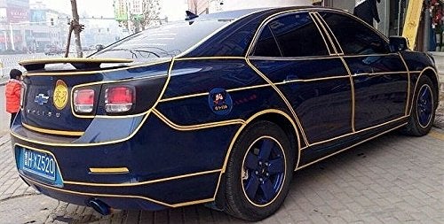 Fangfei 0.4 بوصة X148 بوصة حافة جسم السيارة العاكسة ملصقات DIY مضحكة تحذير السلامة التلقائية للدراجات النارية غطاء الجسم شريط تزيين (أصفر) - Image 5